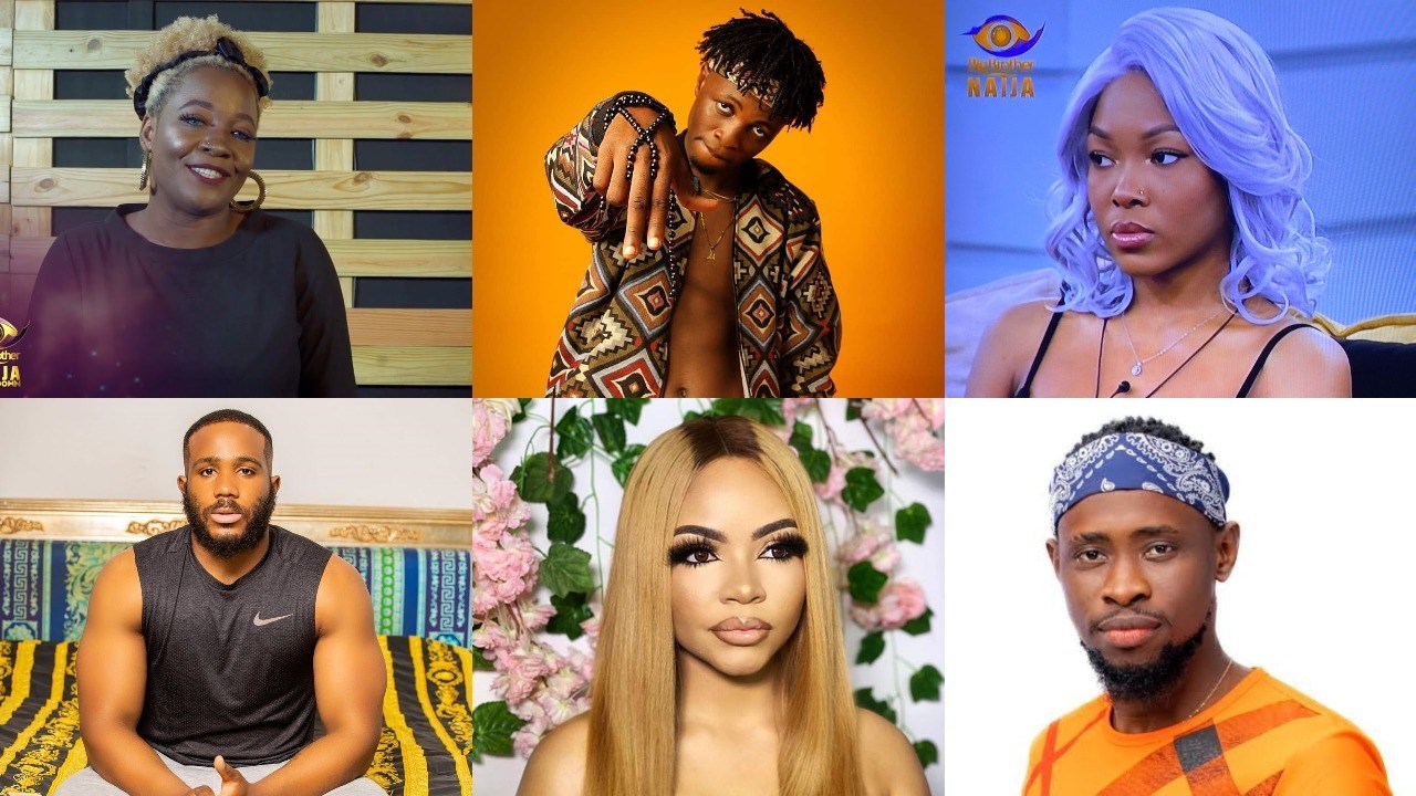 bbnaija 2020 laycon kidd waya nengi vee and triky tee are all up for possible eviction this week