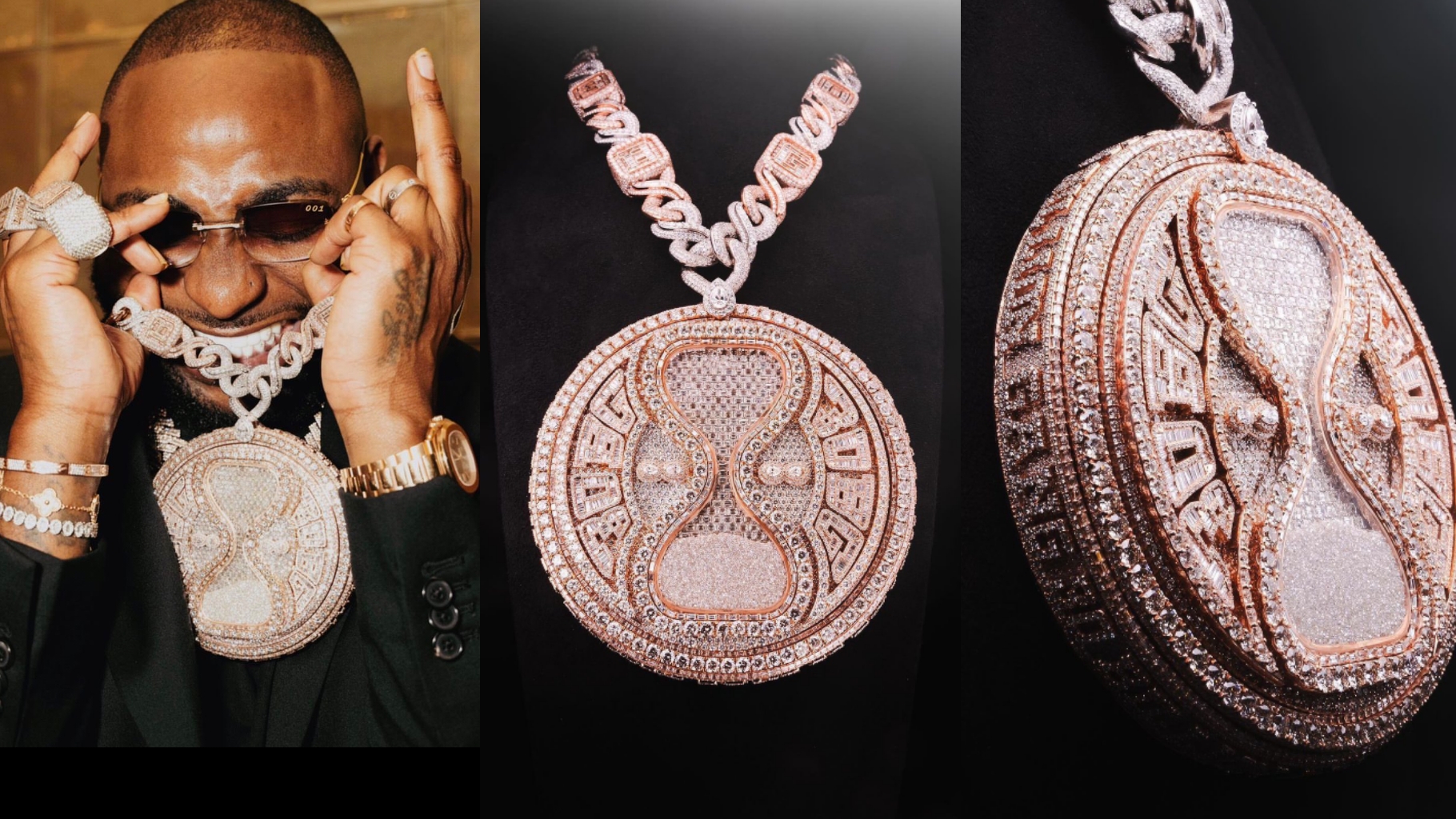 Davido splashes heavy currency to acquire 'Timeless' customised Diamond  pendant worth half a billion (Video)