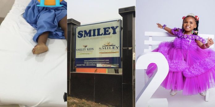 Mother calls out a school in Lagos after her 2 year old daughter died of electrocution 696x348